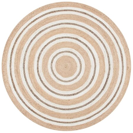 Safavieh 6 x 6 ft. Natural Fiber Flat Weave Round Area Rug; Natural & Ivory NF890A-6R